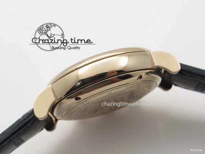 MIROTIME 0131 Portofino Chrono RG White Dial on Black Leather Strap A Vibrant 7385